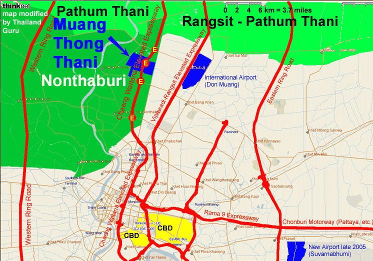 Map Of Nonthaburi And Pathum Thani